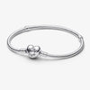 Pandora Moments Silver Heart Clasp Bracelet 16cm