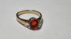 18ct Yellow Gold Hessonite Garnet Ring Size M