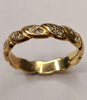 9ct Gold Moissanite Ring Band Size J