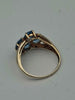 9ct Yellow Gold Blue Topaz & Diamond Cluster Ring – Hallmarked 375 – Size Q – 3.22