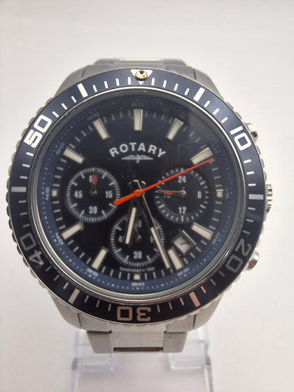 Rotary Men's chronograph quartz Watch with stainless steel strap and extra links BOXED