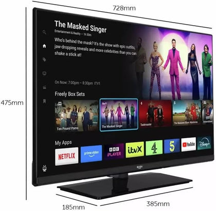 Bush 32 Inch 32HT25CB Smart HD Ready HDR LED TiV0 Freely TV **Collection Only**