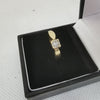 9k Gold Ring, with Diamond, 375 Hallmarked, 2.3Grams, Size: Q (Box Included)