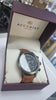 Accurist Watch 7282 grey -brown leather strap LEYLAND