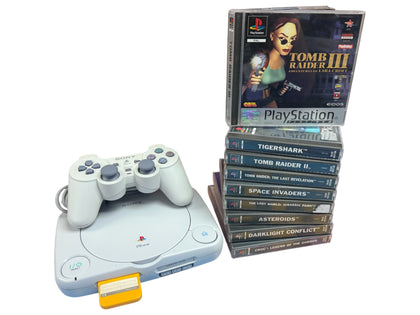 Sony PS One PS1 Console & 9 Games