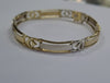 White/Yellow 14ct Gold Bracelet 7.5"