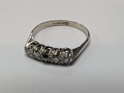 18CT GOLD/PLATINUM DIAMOND RING SIZE P.5 PRESTON STORE