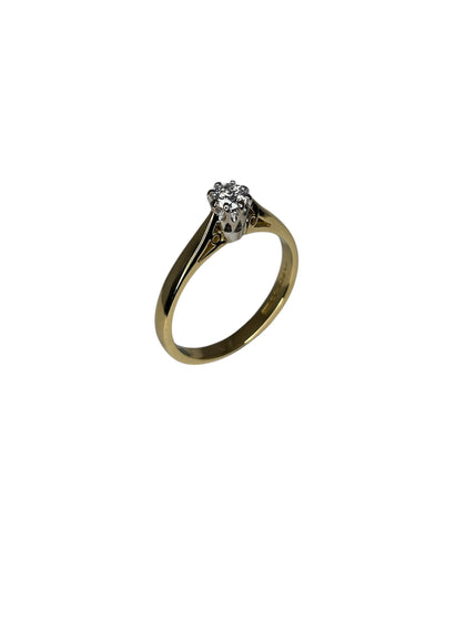 Gold Diamond Ring - 18ct - 2.82g - Size 'L'