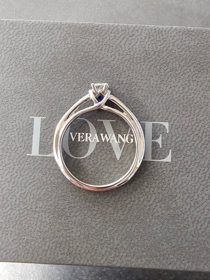 Vera Wang Love Collection 18ct 0.3 Diamond Ring With Sapphire Stones