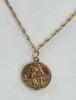 9ct Gold Chain 17" with St Christopher