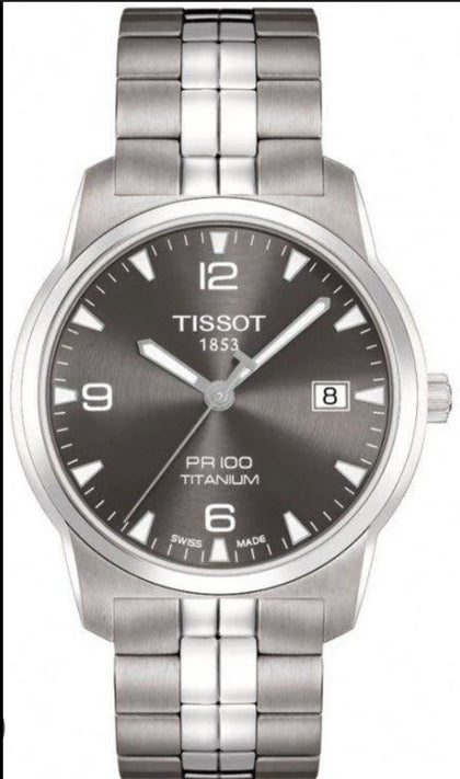 Tissot PR100 Titanium Quartz watch grey