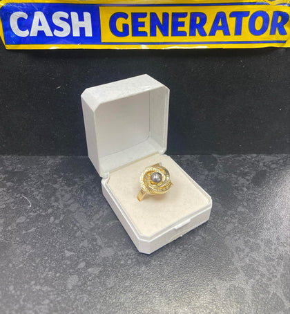 14ct Gold Ring (Size N), 2.72g