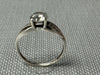 9ct White Gold Ring with Clear Stones