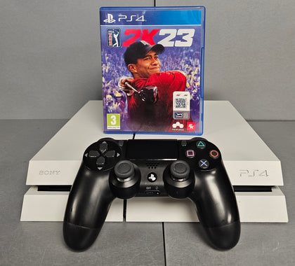 Sony Playstation 4 Console, 500GB White + 1 Game