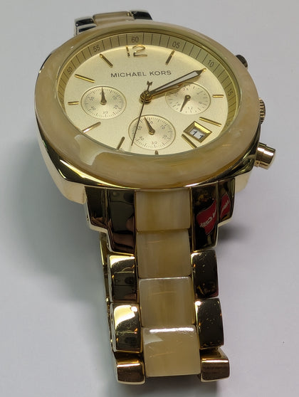 MICHAEL KORS GOLD/CERAMIC  WATCH PRESTON STORE