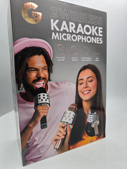 2 wireless karaoke microphones