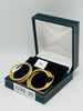 9CT YELLOW GOLD, 375 HALLMARKED DOUBLE HOOP CEROLE INTERTWINED EARRINGS, 4.23G, BOXED