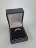 18K Gold Ring with Black & White Stones, 750 Hallmarked, 3.01Grams, Size: M with Box