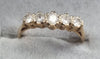 9ct gold ring cz stones size M