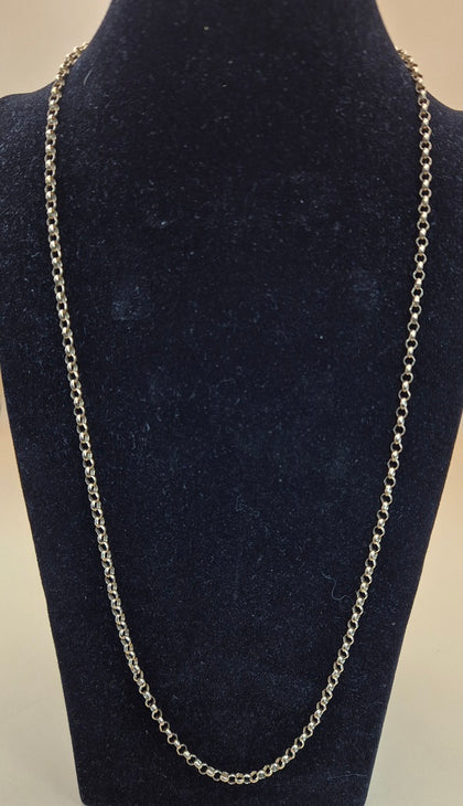 9ct Yellow Gold Belcher Chain - 9.04G - 24 - Hallmarked