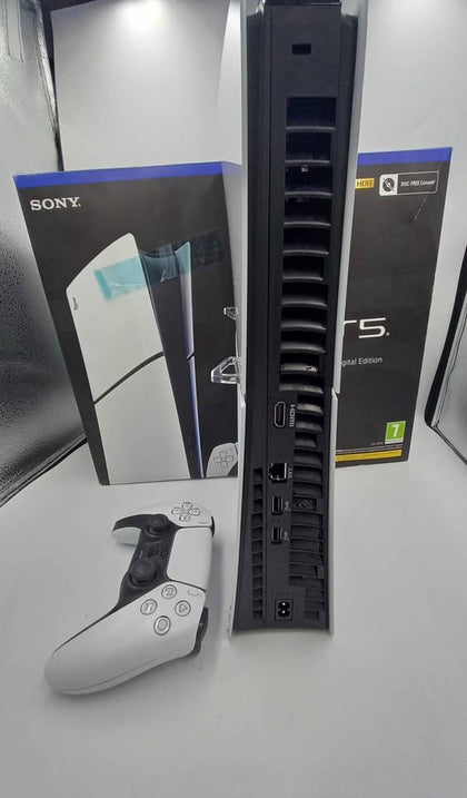 PlayStation 5 Slim Digital Edition Console 1TB White Boxed With Original White Controller