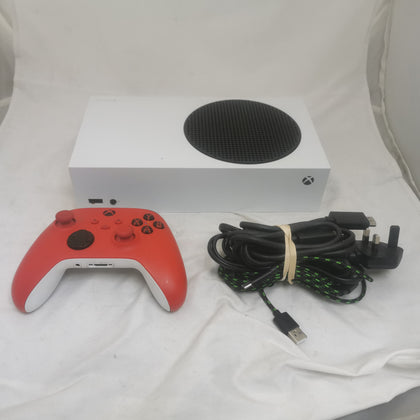 Xbox Series S Console, 512GB, White, Unboxed with Red Controller