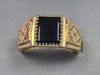 9ct Gold Onyx Ring Size "W"