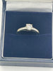 9ct White Gold Ring With Clear Stone - J