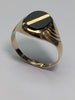 9ct Gold Onyx Ring - Size T