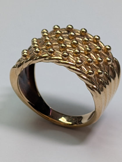 9ct Gold Keeper Ring Size V 1/2