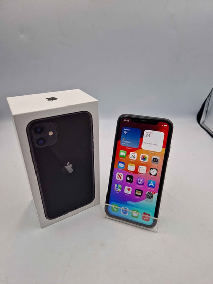 Apple Iphone 11 Mobile Phone- 64GB SSD - Black - Open Unlocked - Boxed (81% Battery)