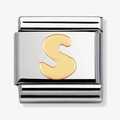 Nomination Classic Gold Letter S Charm