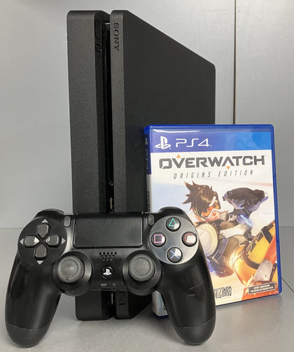 Sony Playstation 4 Slim 500GB Black Console Bundle ( + Overwatch )