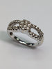 18ct White Gold Diamond Figure Of Eight Ring Size I