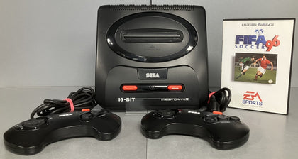 Sega Mega Drive II Black Console Bundle ( + FIFA Soccer 96, x2 Controllers ) ** Unboxed **