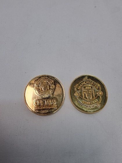 Manchester United v Arsenal 2009/2010 100 year celebration 22CT gold plated coins in original box