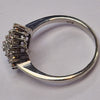 9CT WHITE GOLD DIAMOND CLUSTER RING SIZE M.5 PRESTON STORE