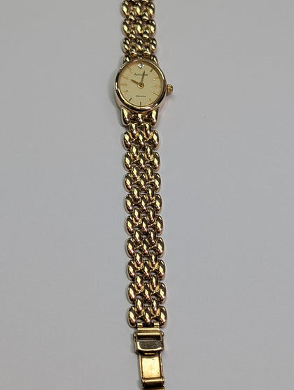 ladies 9ct gold accurist watch