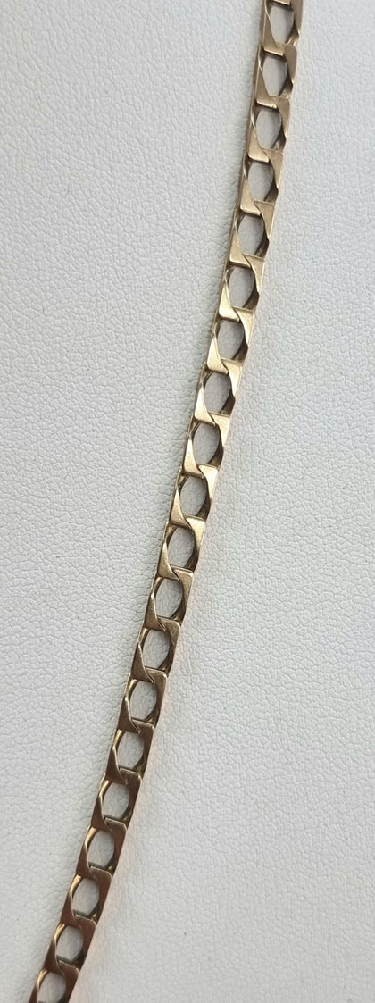 9ct Gold square Link Chain 21