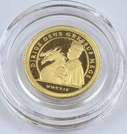 2024 King Charles III & The Dragon Solid 22 carat Gold One Eighth Sovereign