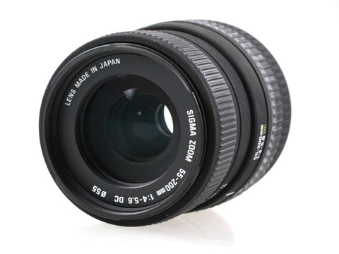 sigma 55-200 mm lens f/4-5.6 dc