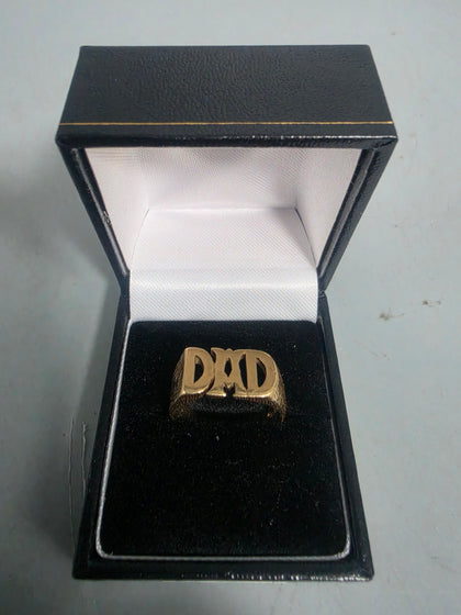 9ct Gold DAD Ring 375 6.1G Size R
