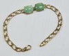 14ct Gold & Jade Bracelet 7.5"