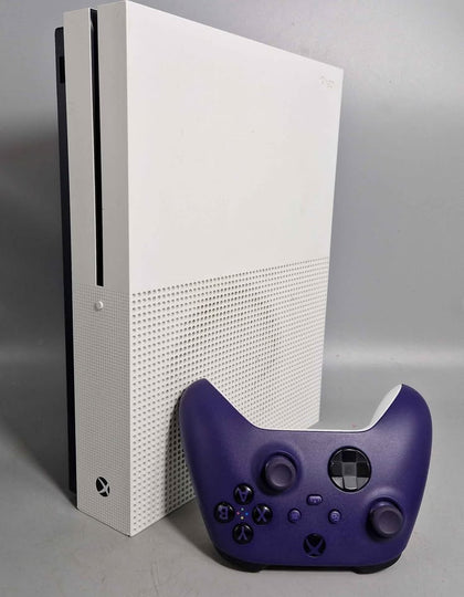 Xbox One S Console 500GB White With Purple Controller Unboxed