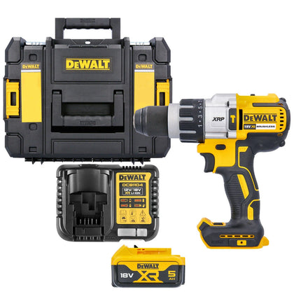 DeWalt DCD996 18V Cordless XRP 3 Speed Brushless Hammer Combi Drill With 1 x 5.0Ah Battery, Charger & Case