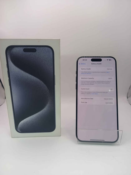 Apple Iphone 15 Pro Max - 256gb - Natural Titanium (unlocked) 100% Battery Health