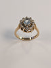 9ct Gold Clear Cz Ring Size M