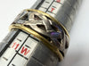 18ct white and yellow gold celtic knot ring size u 1/2