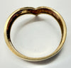 9ct gold wishbone ring size M 1/2