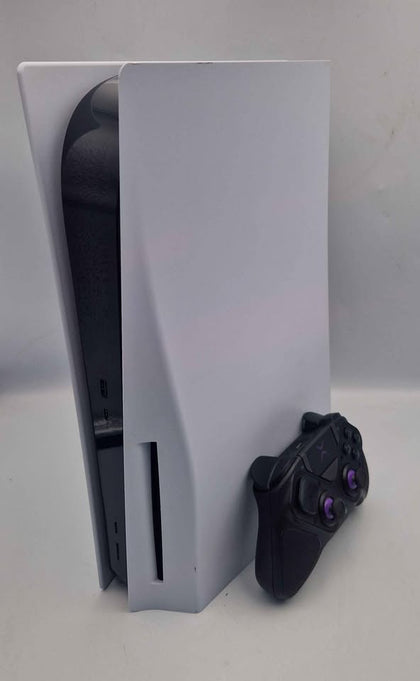 Sony PlayStation 5 Console, 825GB - White - Includes 3rd Party Controller (Unboxed)